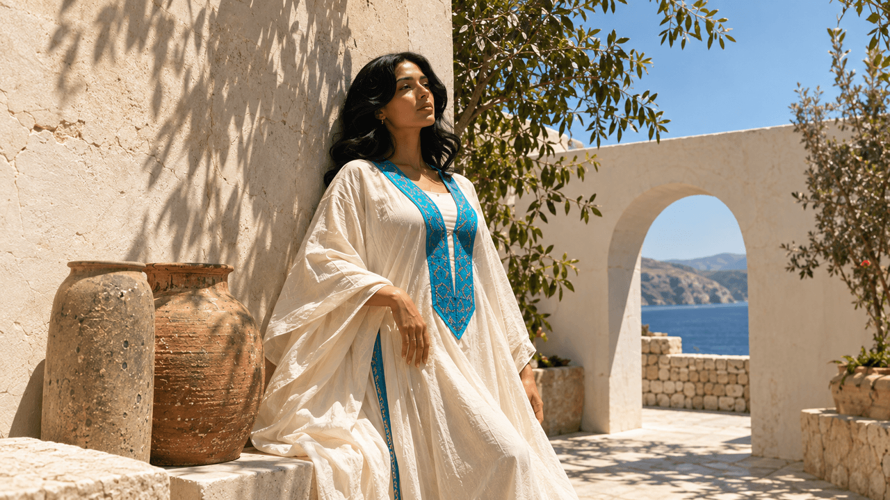 A hand-stitched Sataneh piece