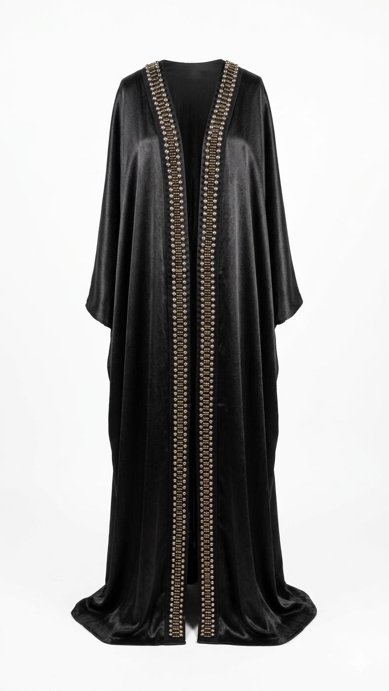 Luxury Black Bisht Abaya — 1