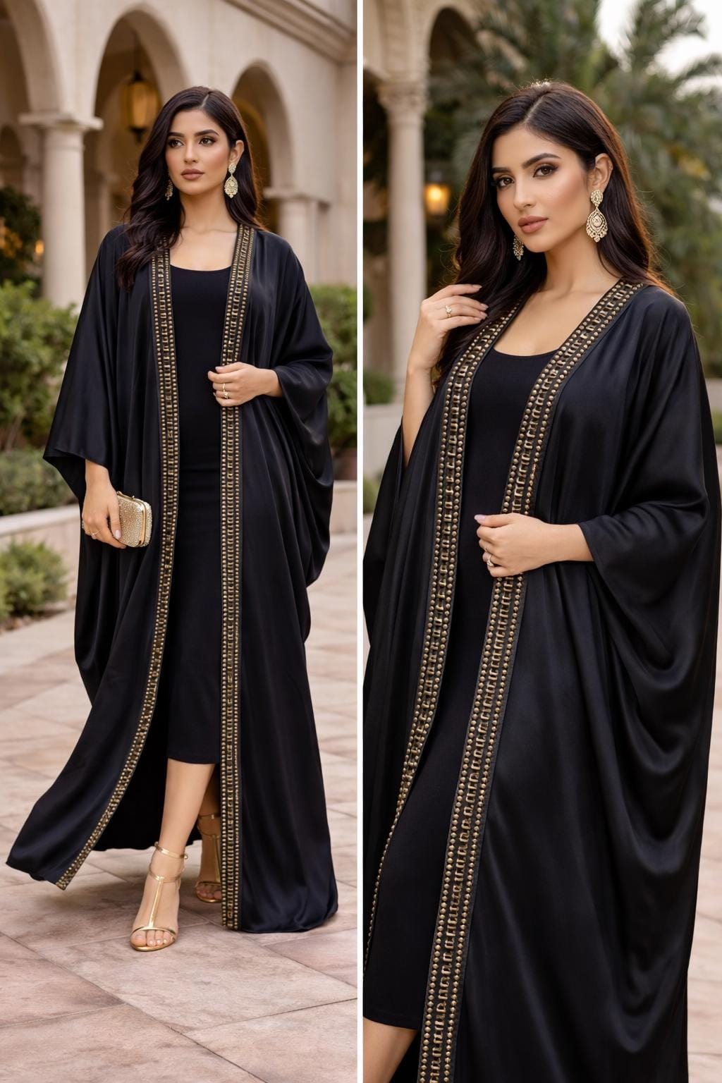 Luxury Black Bisht Abaya — 4