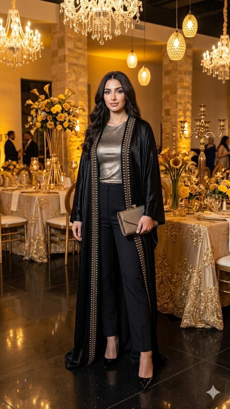Luxury Black Bisht Abaya — 5