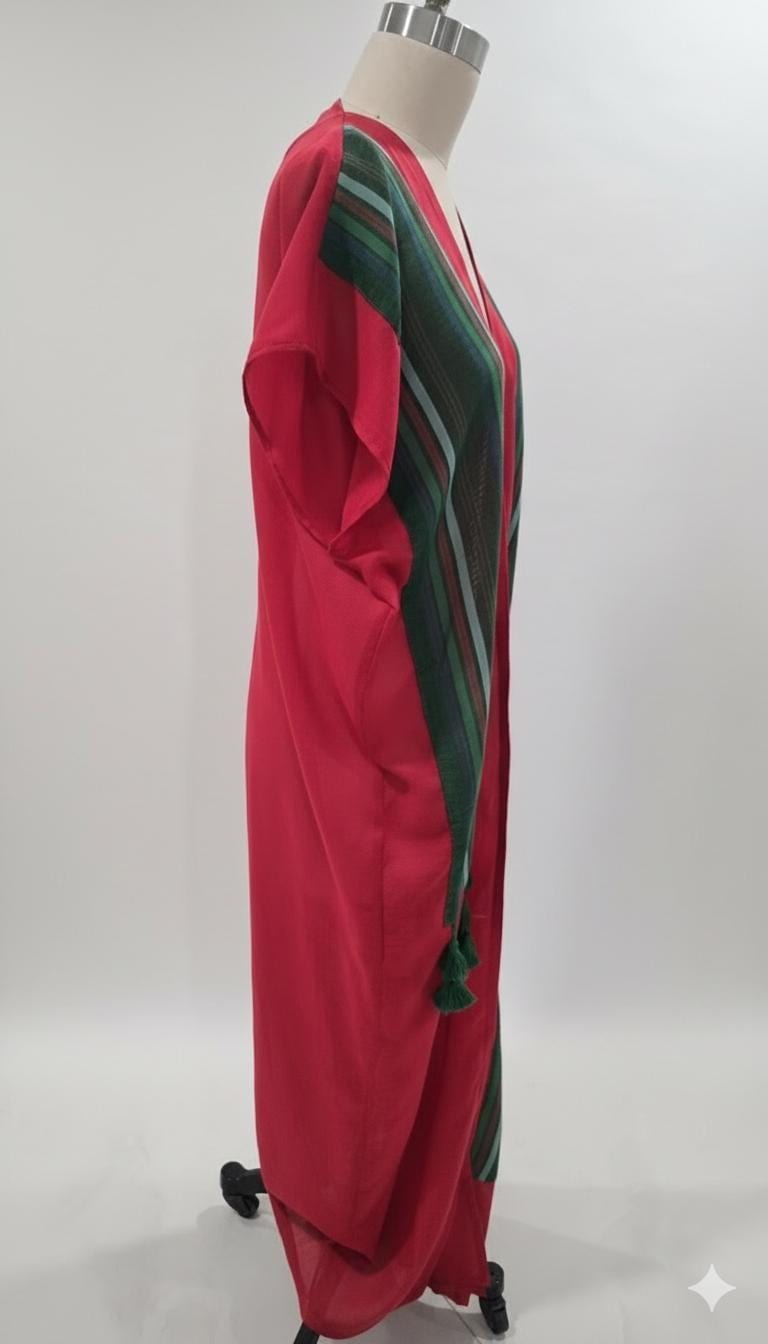 Modern Red Najaf Abaya — 2