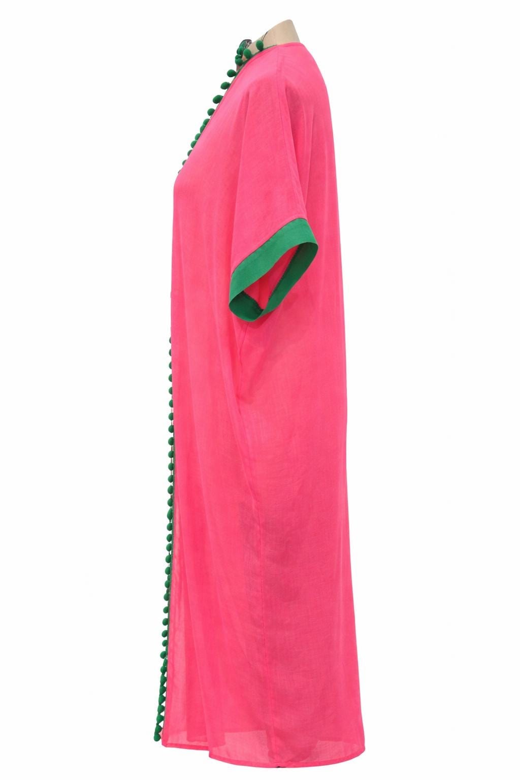 Pink Sheer Beach Cover Up Kimono — 2