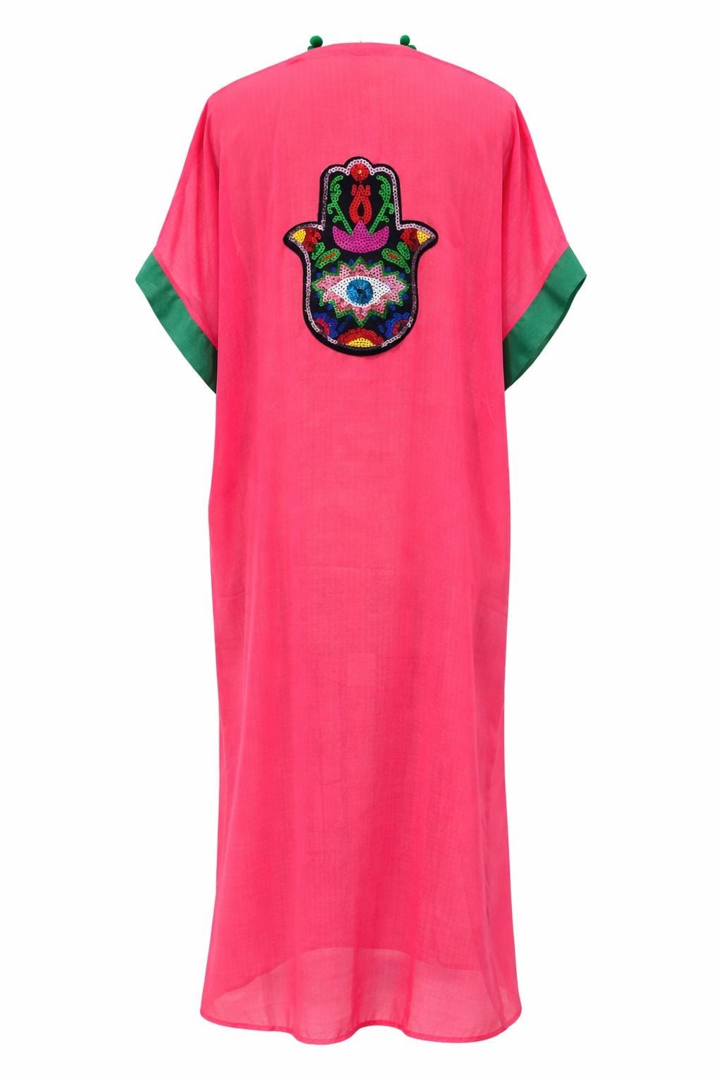Pink Sheer Beach Cover Up Kimono — 3
