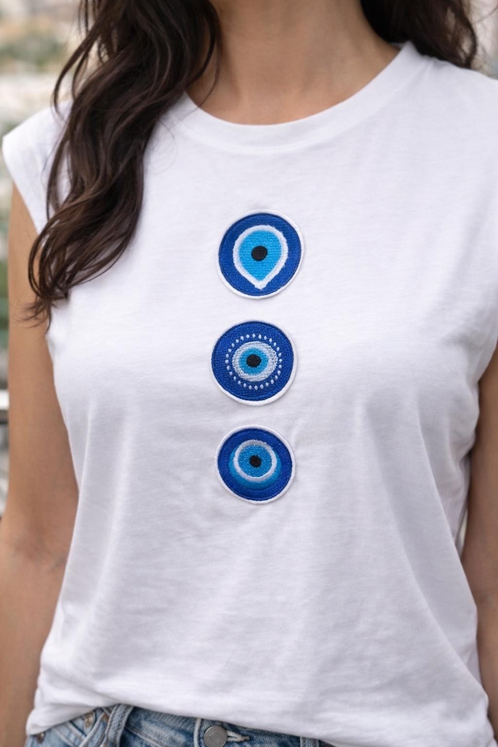 White Evil Eye Shirt — 3