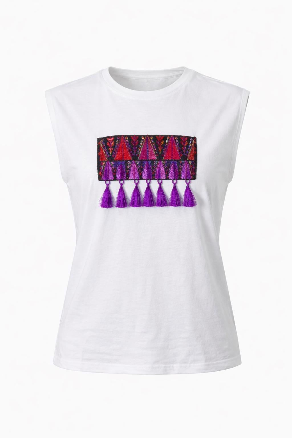 White Handmade Embroidered Shirt — 1